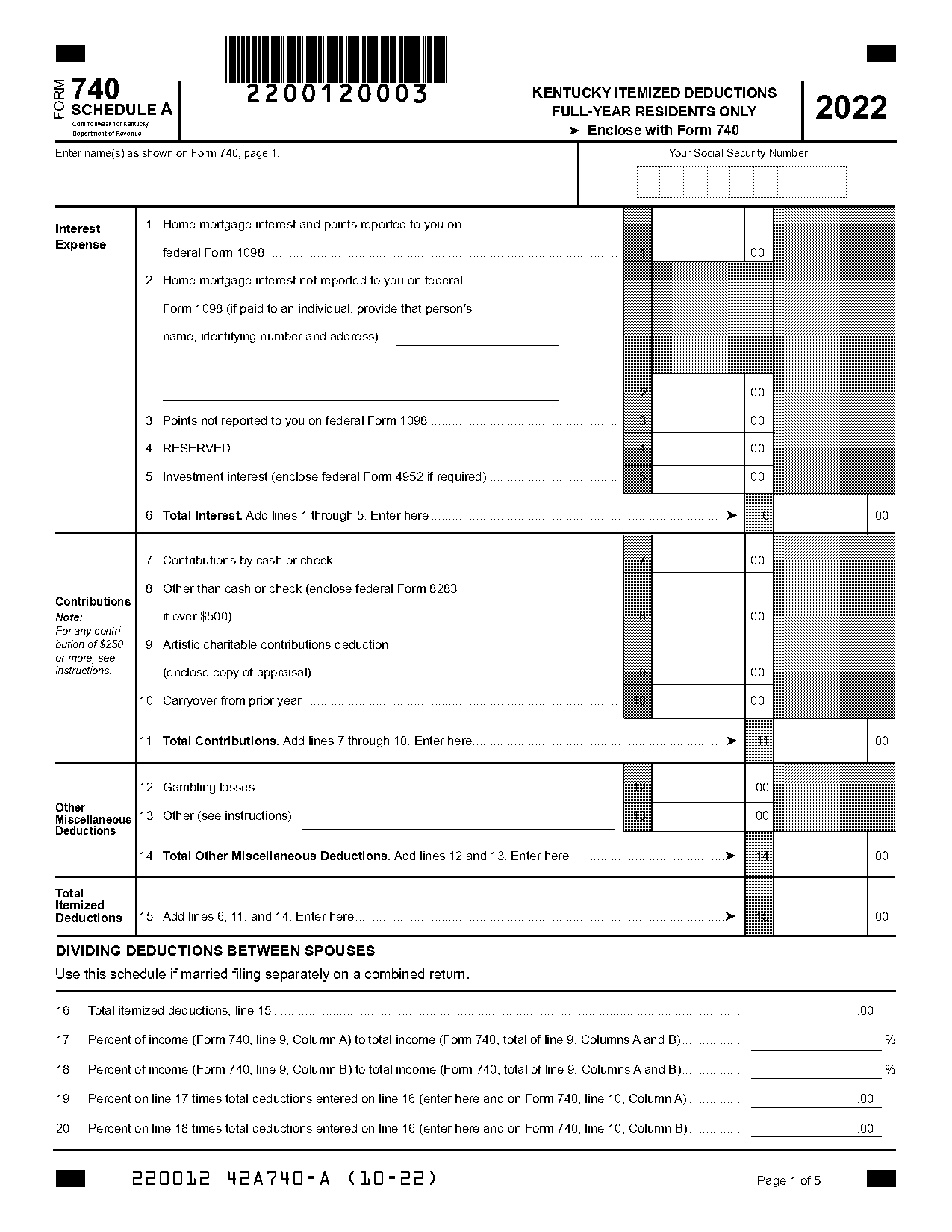 personal mortgage loan form tax