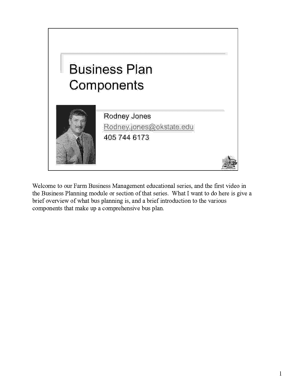 business plan course pdf