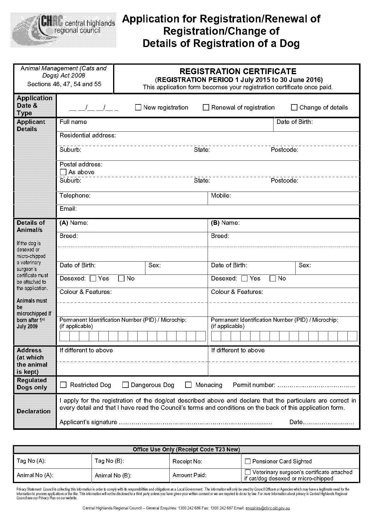 certificate of registration renewal qld