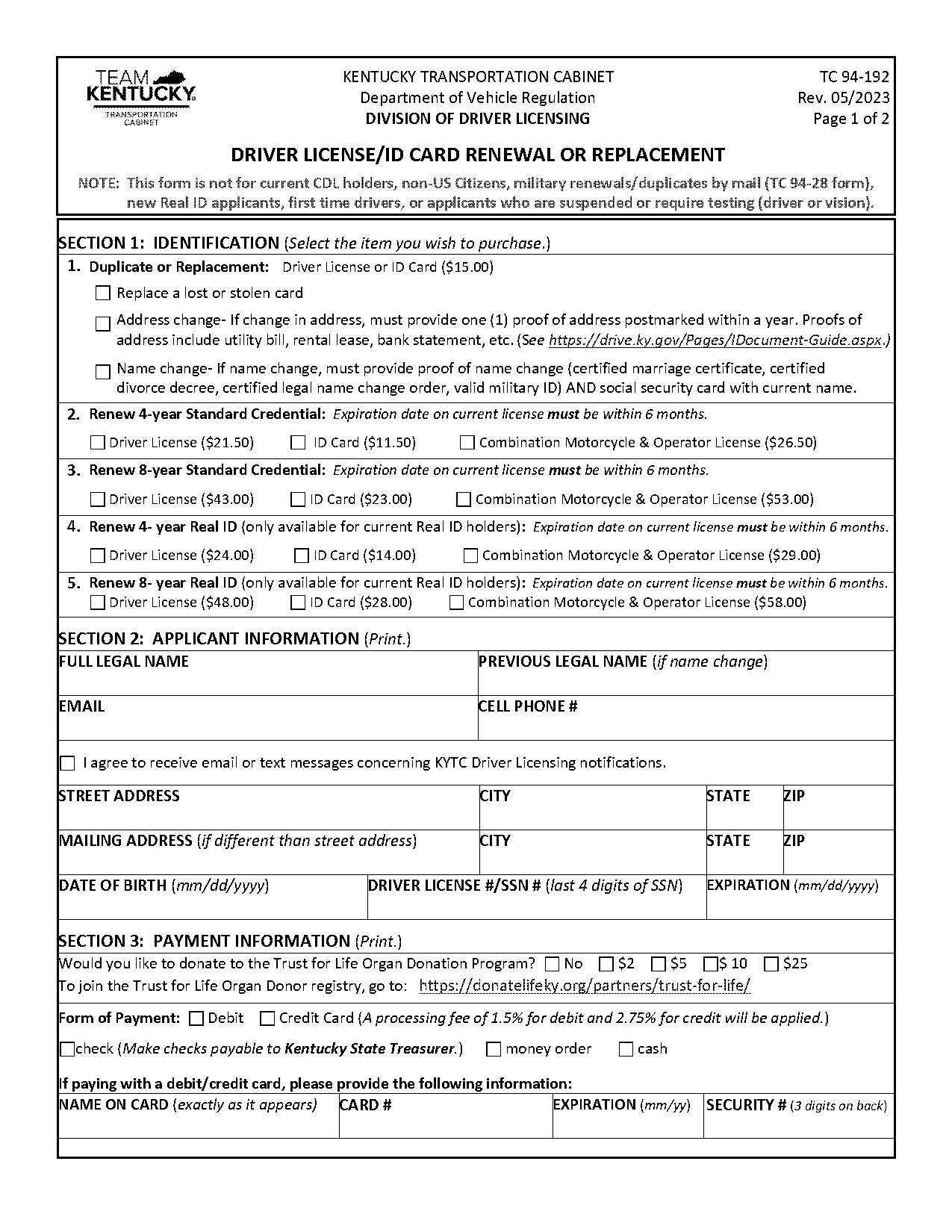 how much does it cost to renew state id