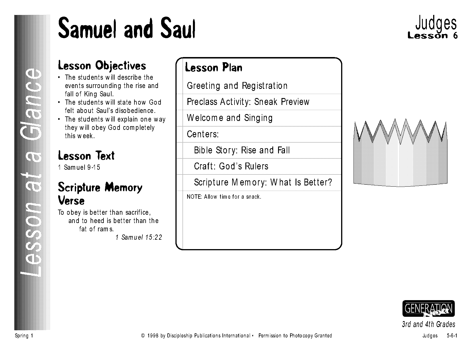 samuel sunday school worksheet