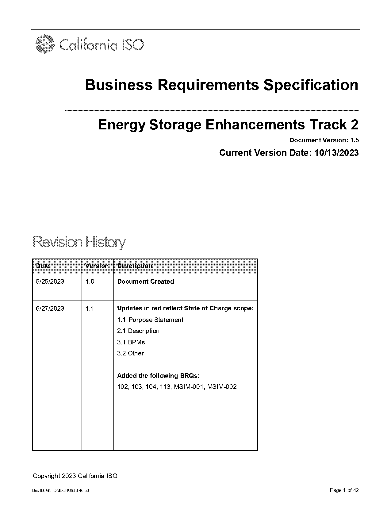 enhancement requirement document template