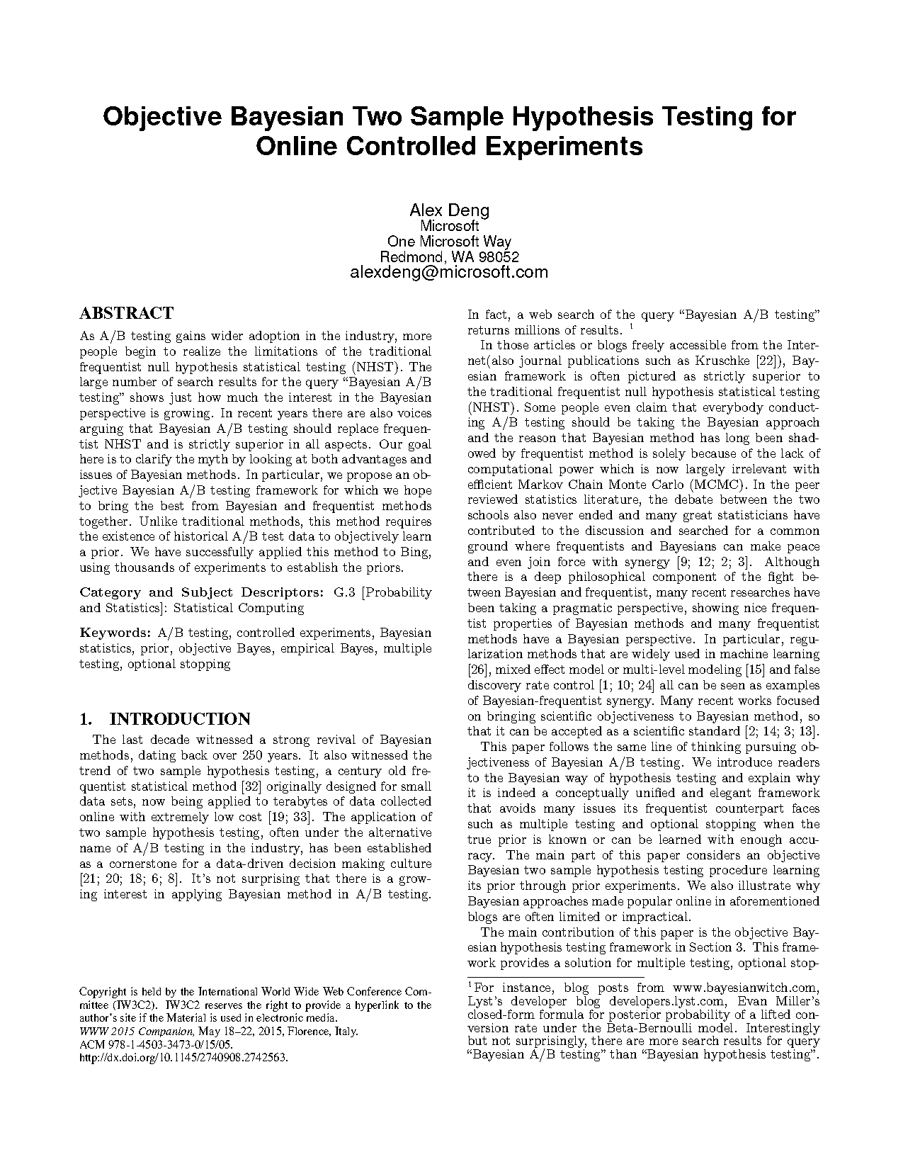 hypothesis testing with two samples