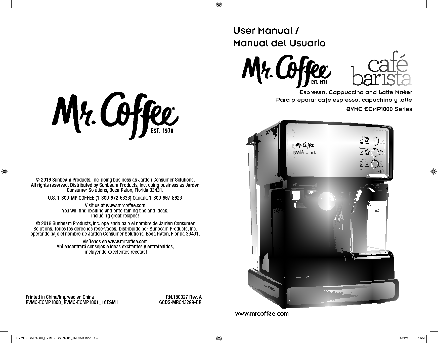 mr coffee latte machine instructions