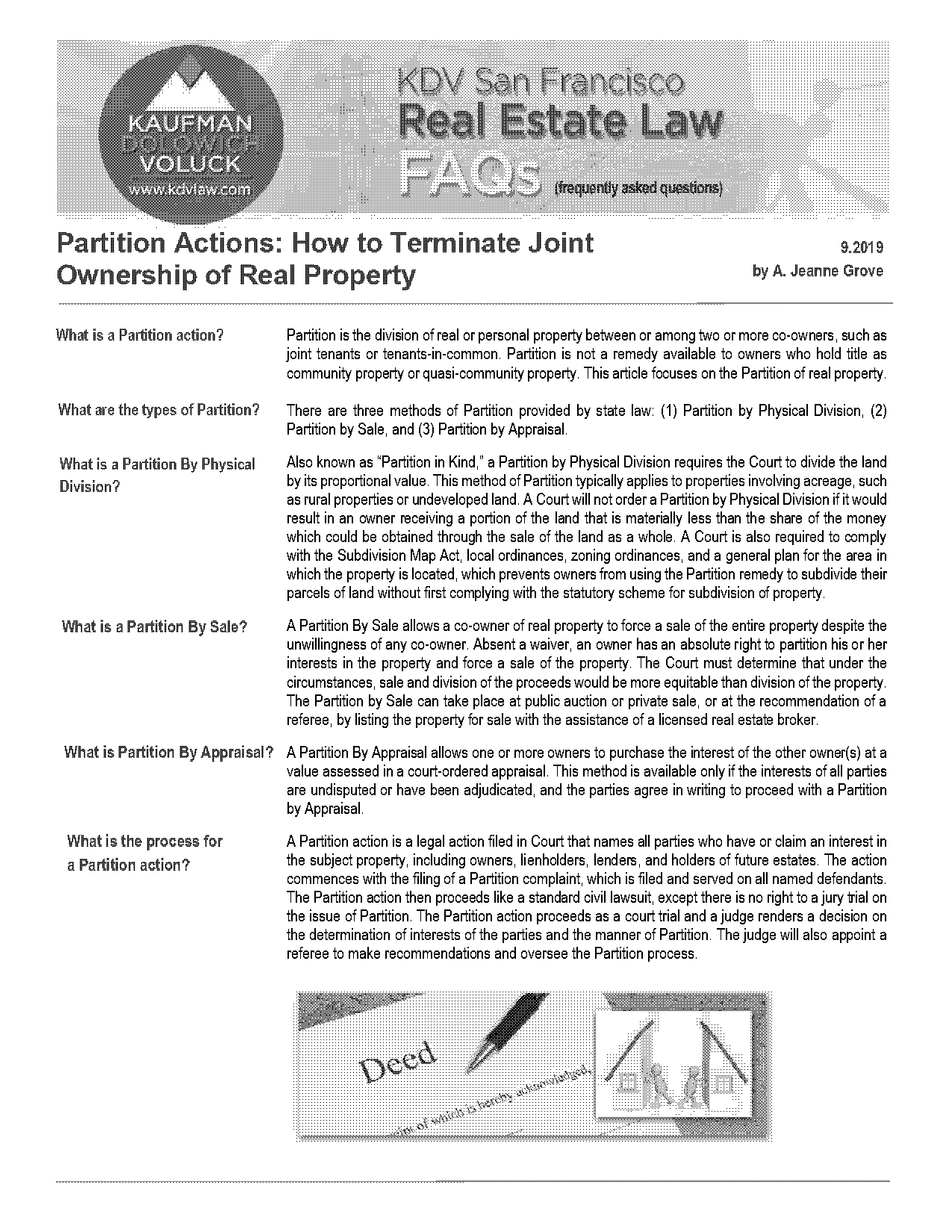 joint property ownership disputes california