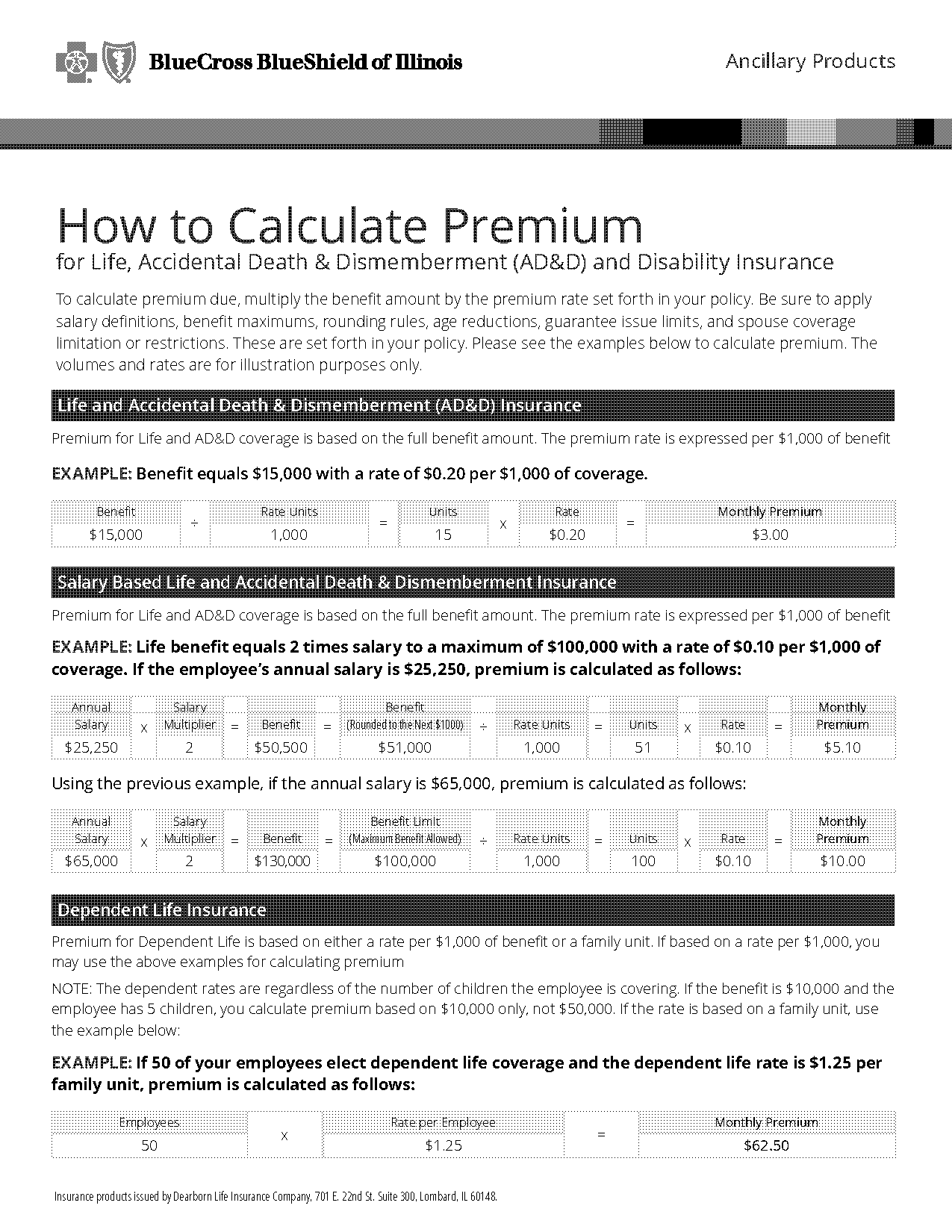 how to calculate life insurance policy