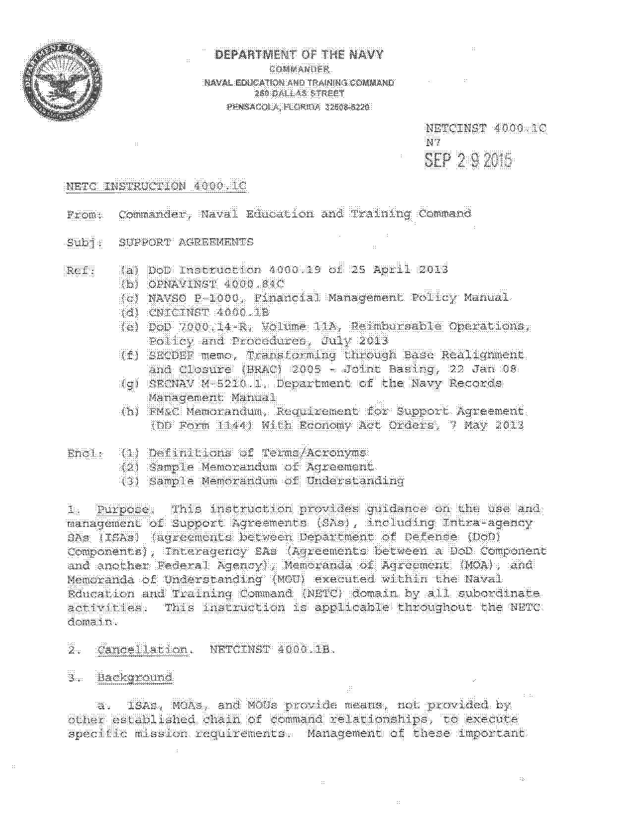 navy memorandum of understanding sample