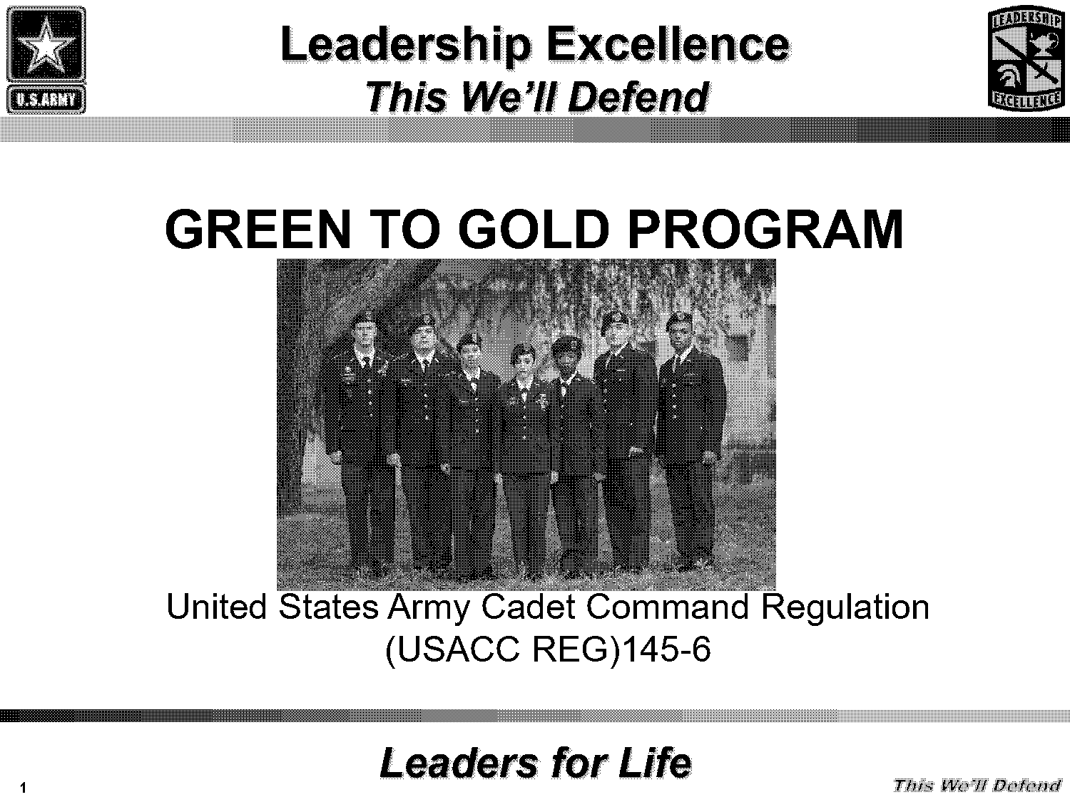 army green to gold ado selection memorandum