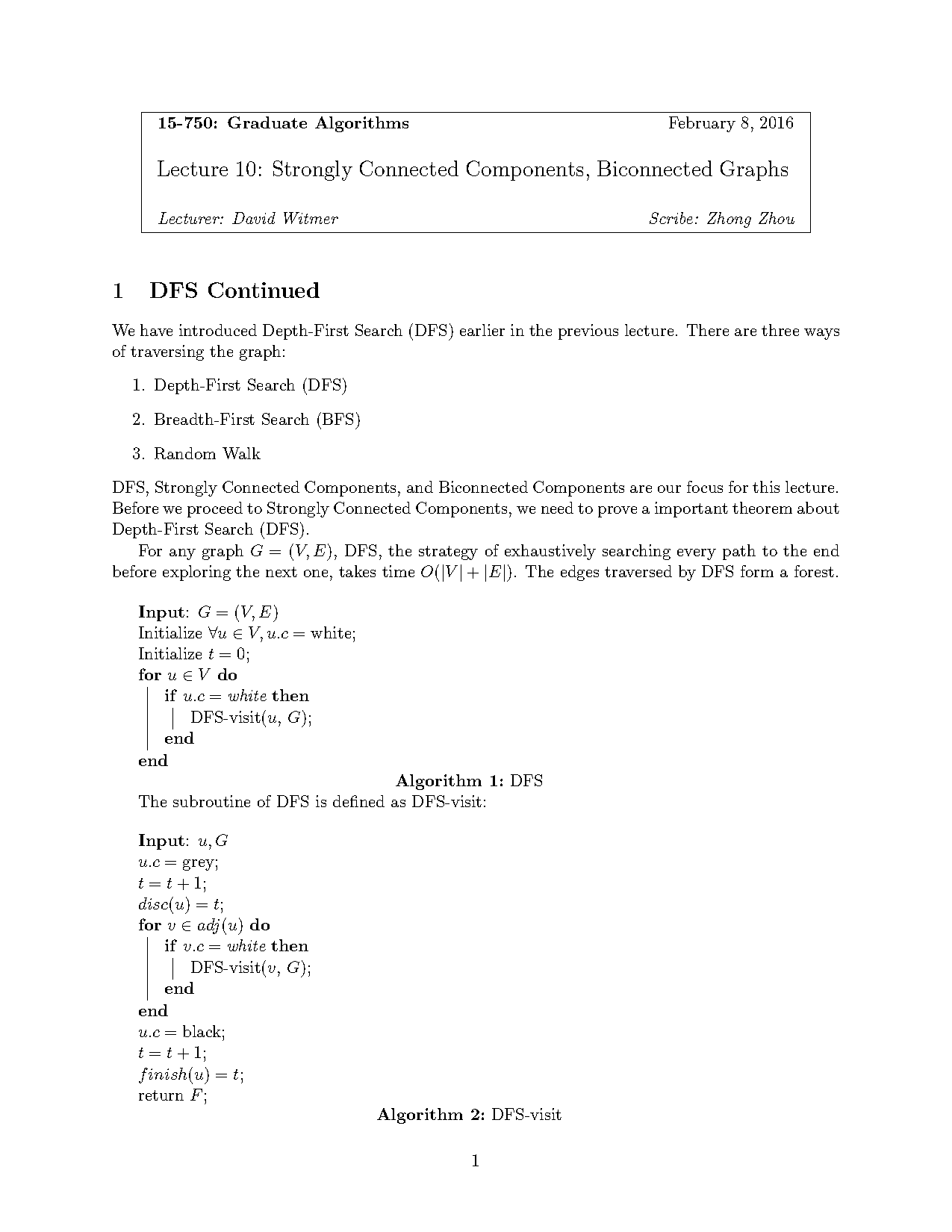 strongly connected component directed graph