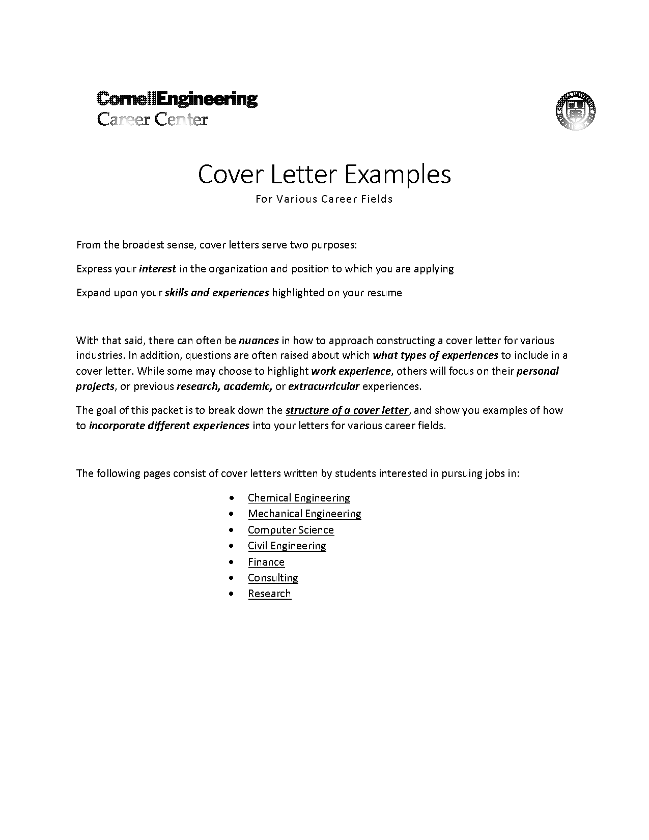 sample letter of interest job