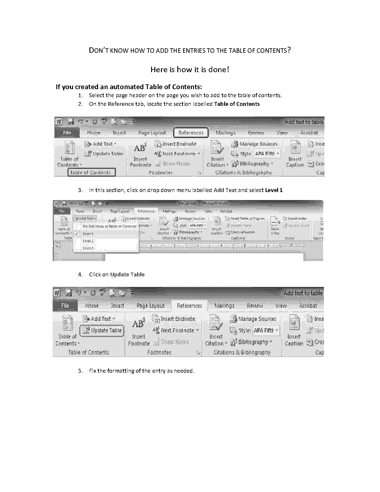 how do i insert a row in a word table