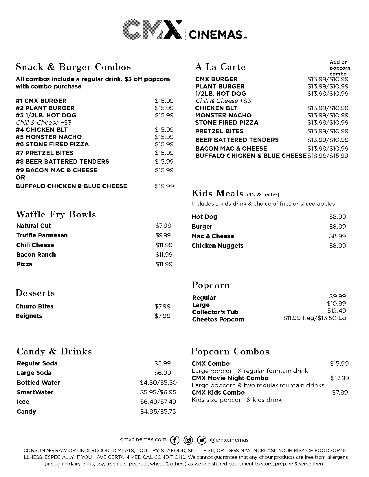 how much are two movie tickets popcorn and drinks