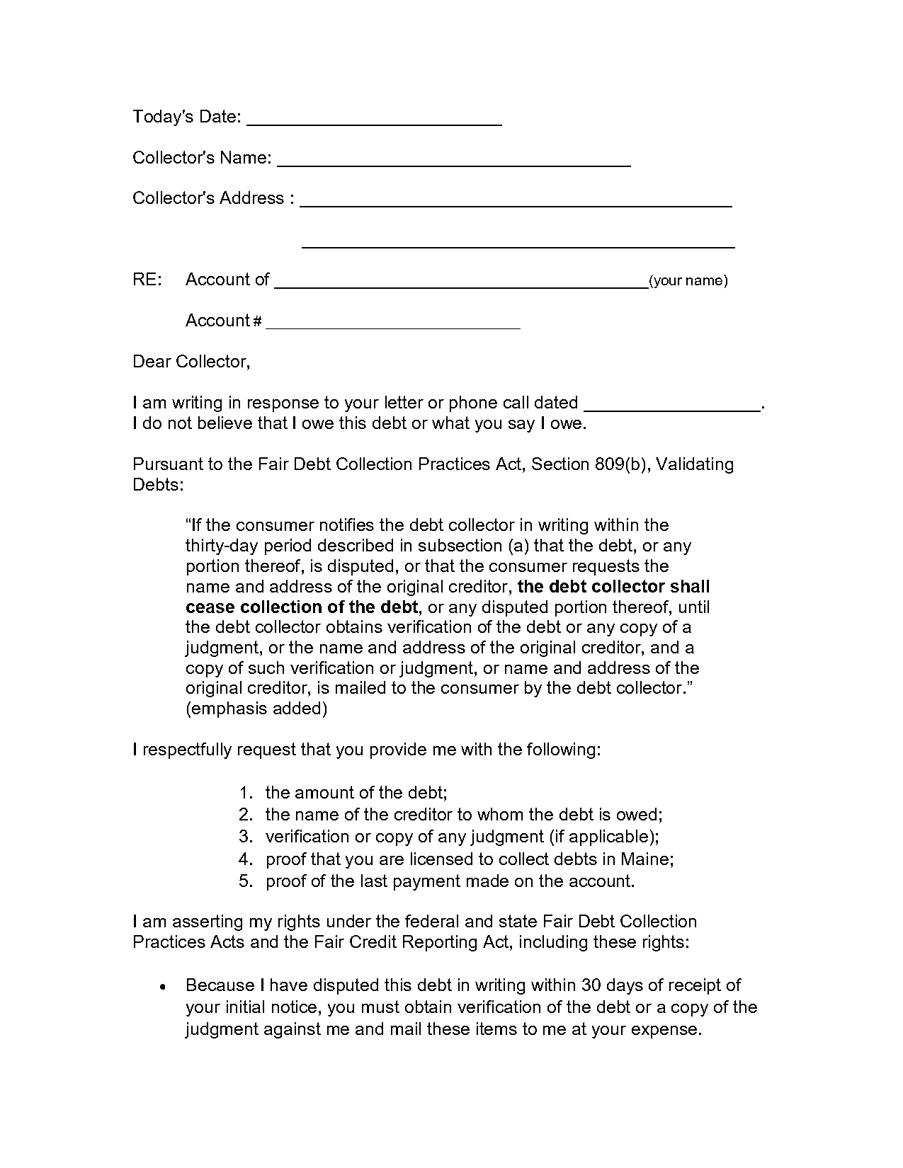 collection letter sample attorney