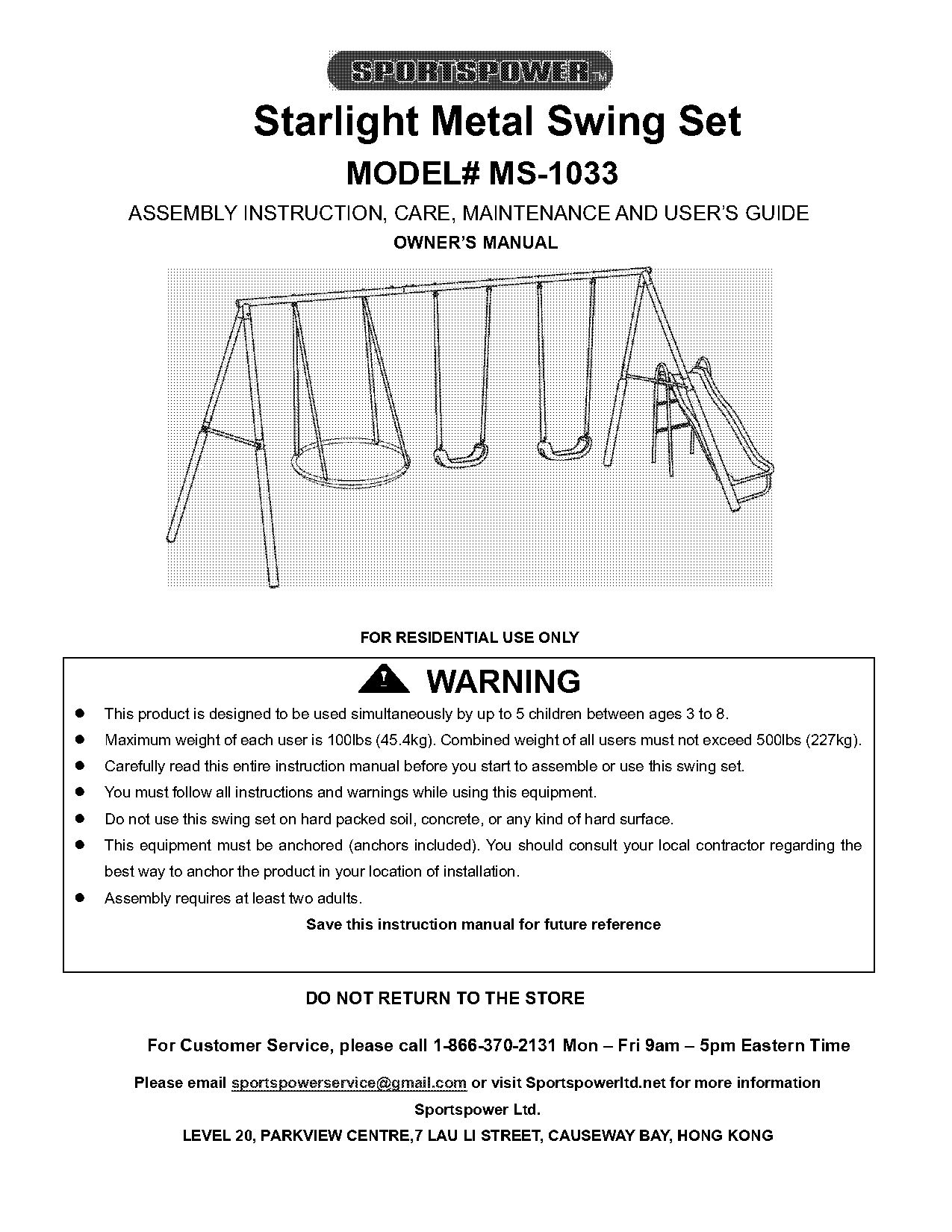 metal swing set assembly instructions