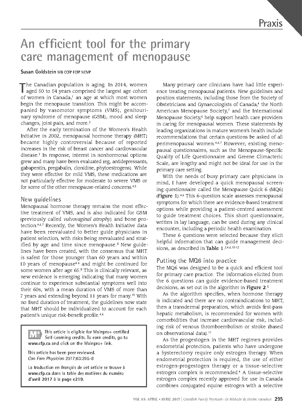 greene climacteric scale questionnaire