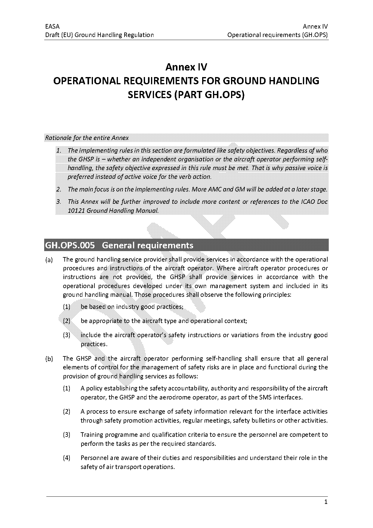 easa ground operations manual