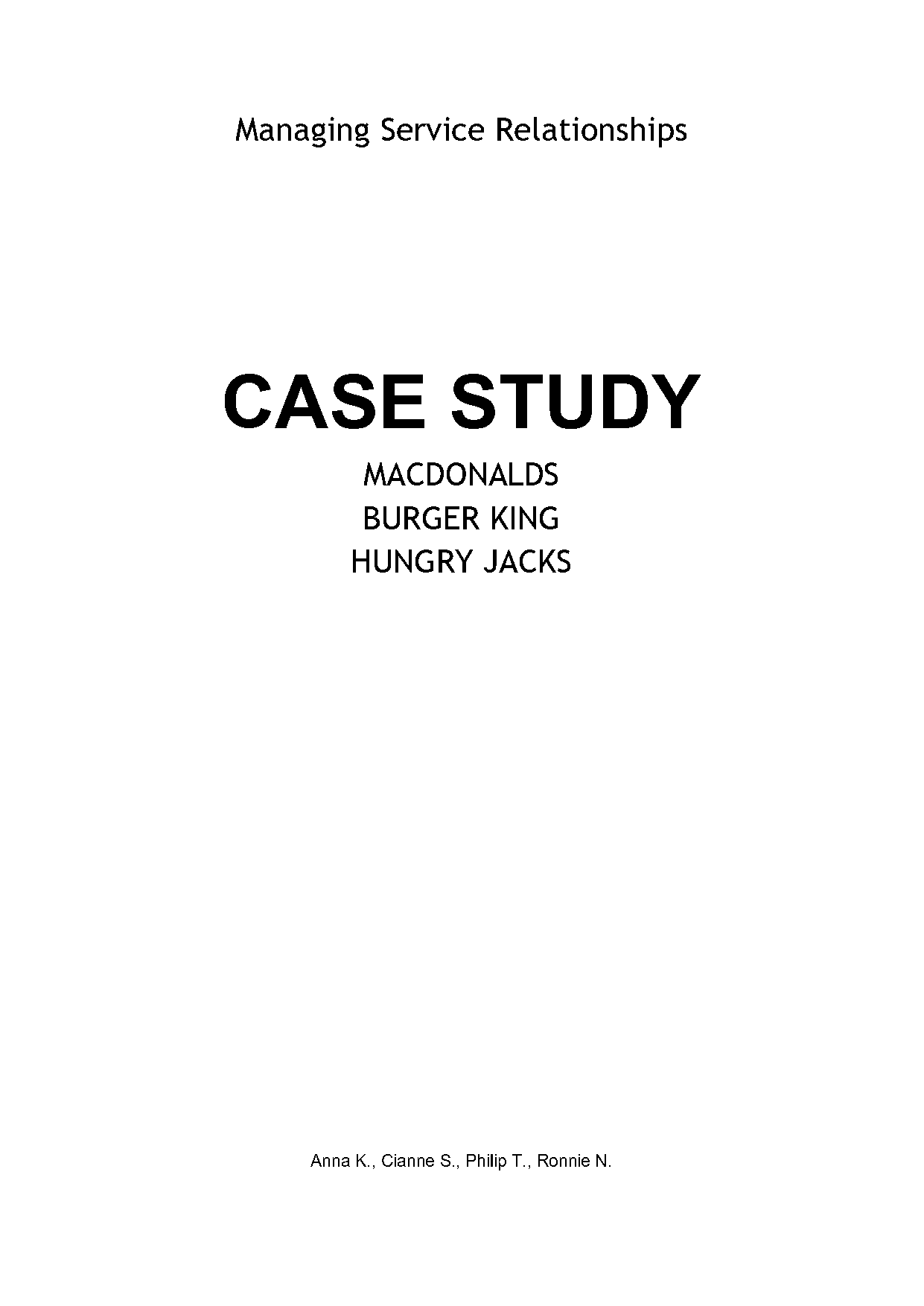 burger king strategic management case study pdf