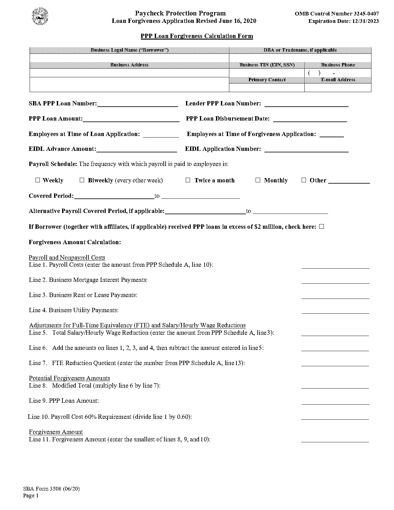 personal mortgage loan form tax