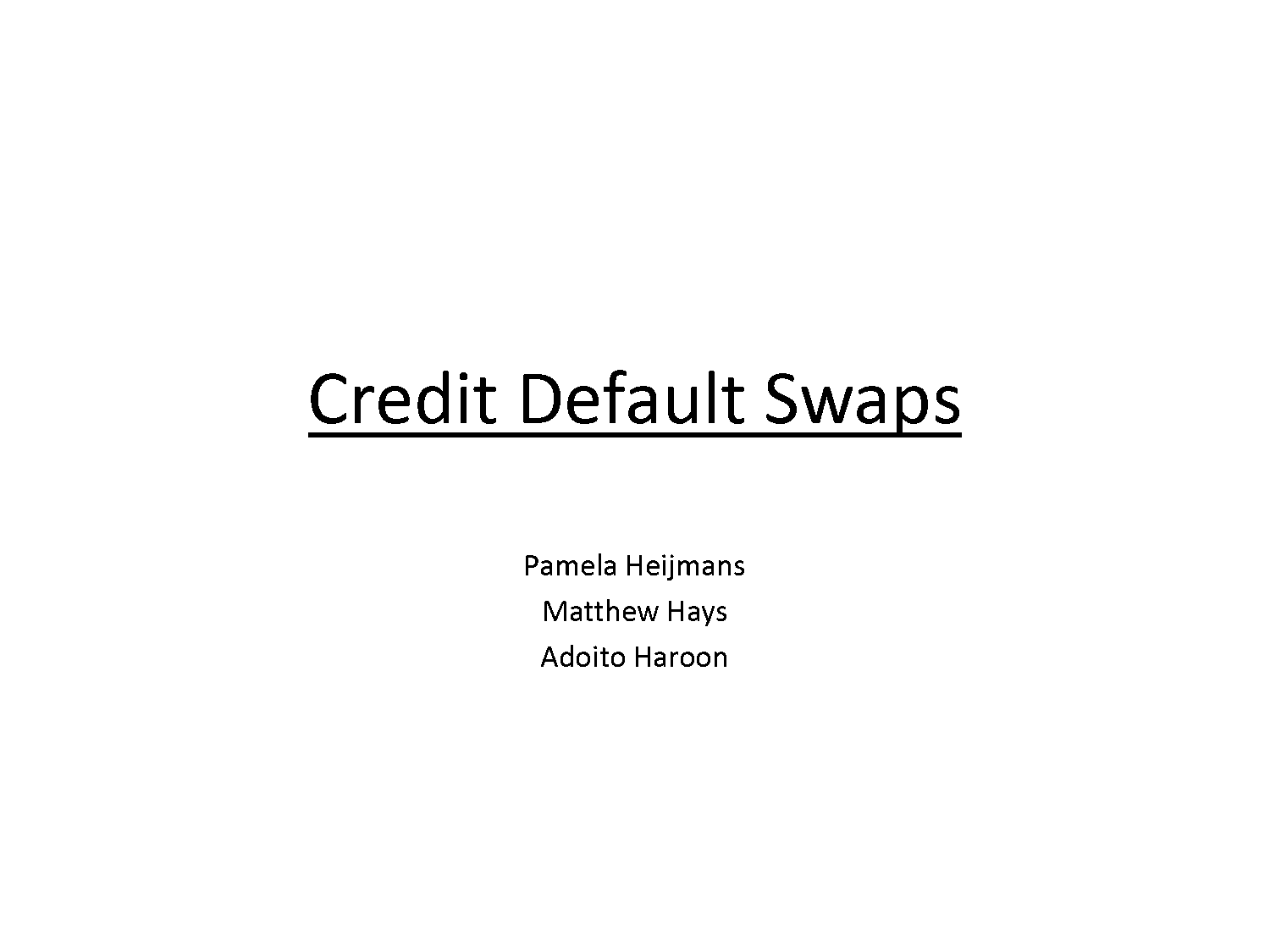 credit default swap example problem