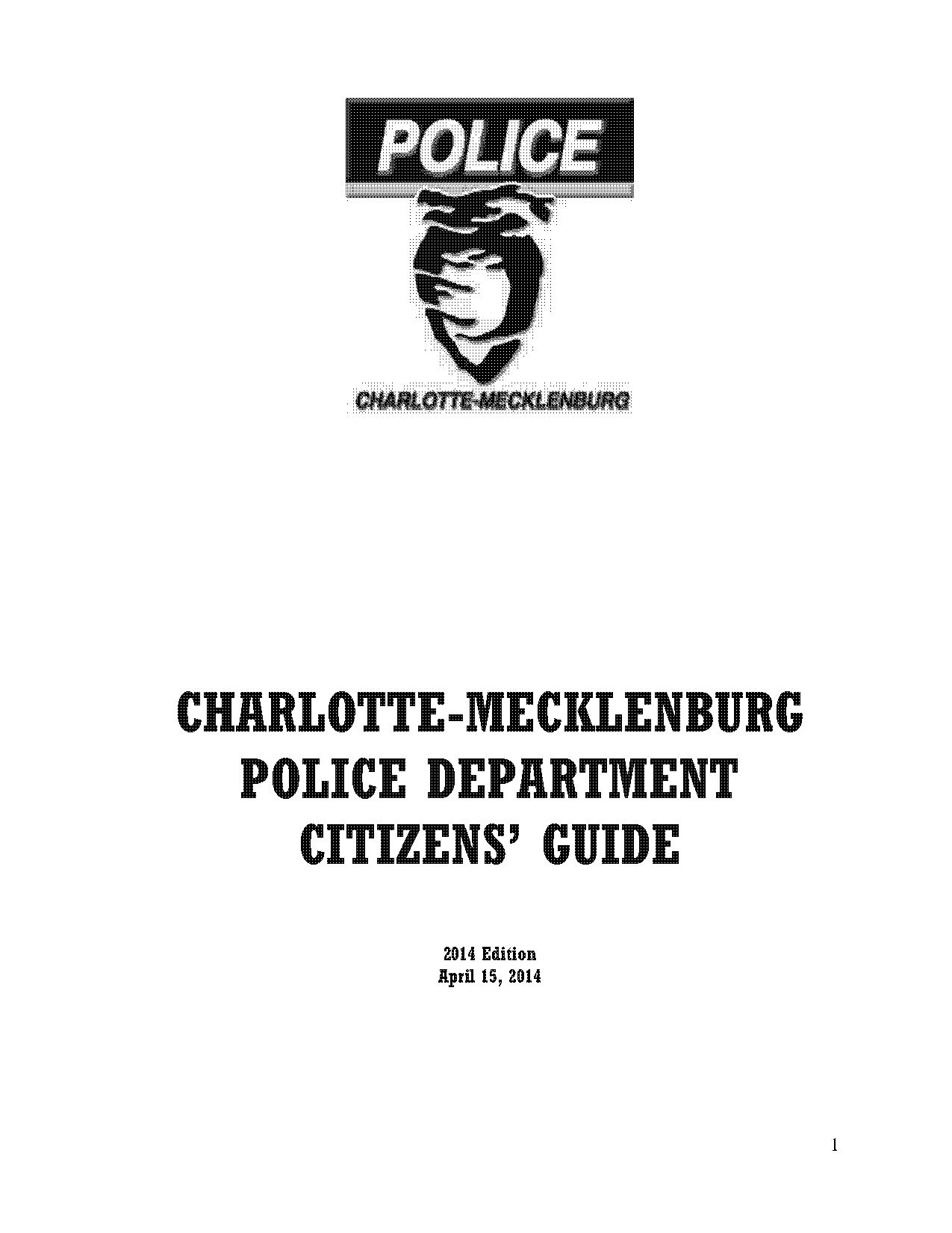 charlotte mecklenberg police report