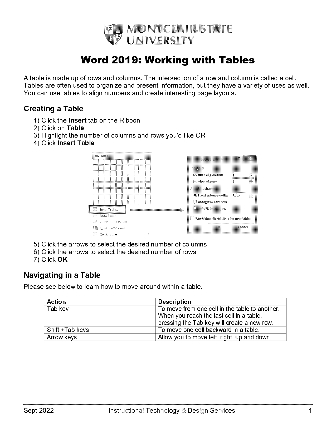 how do i insert a row in a word table