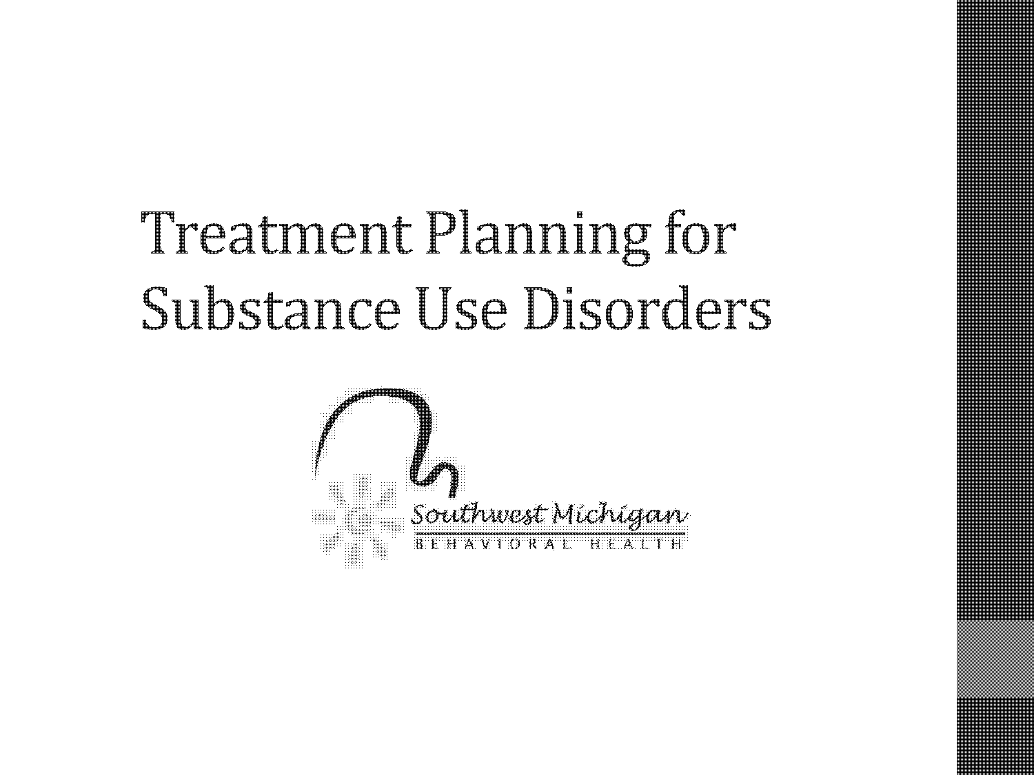 examples of drug addiction treatment plans