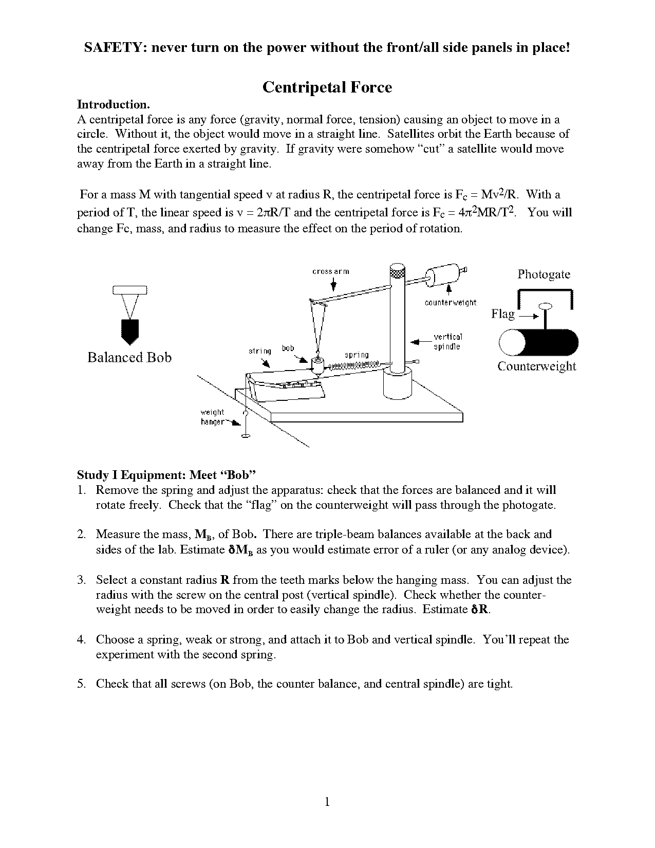 write the net force equation including the centripetal force