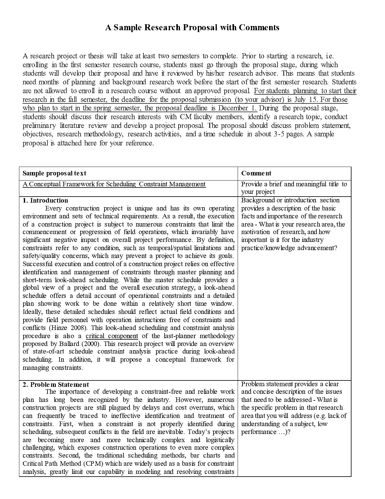 problem statement dissertation example